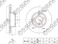 Диск тормозной TG-34116764643/RN1645V*Ti•GUAR